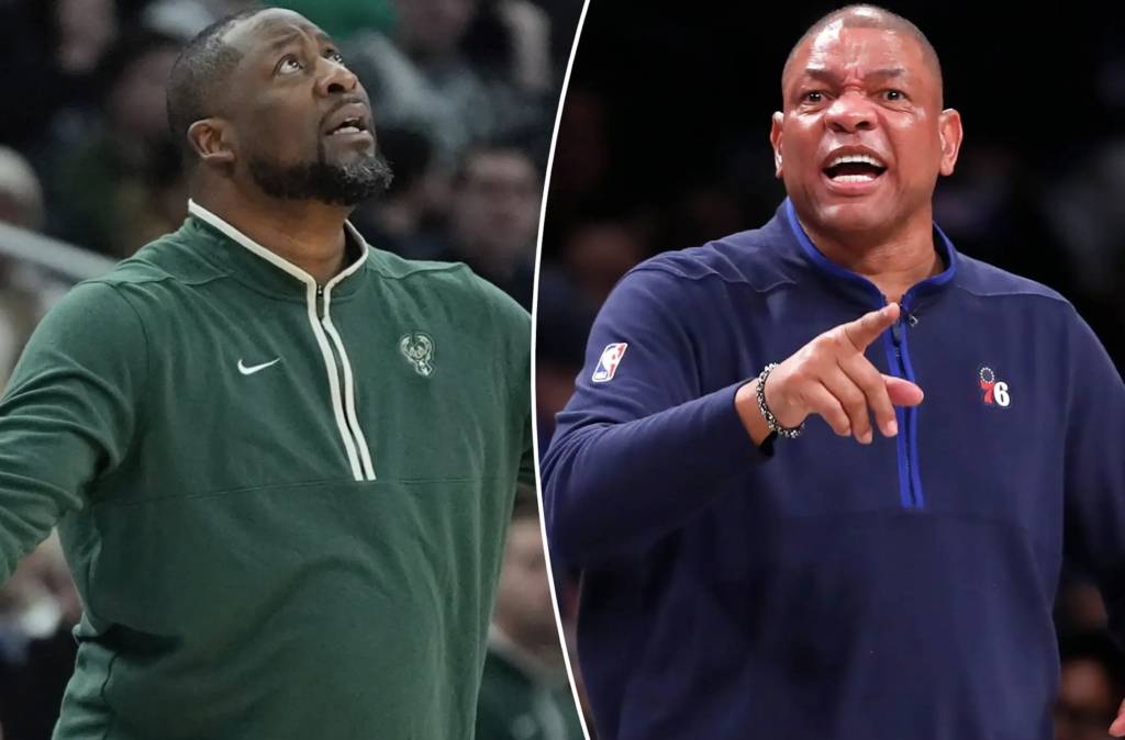 Former Buckers Coach Adrian Griffin (Left) and new coach Doc Rivers (Right). (Photo Courtesy of the New York Post)